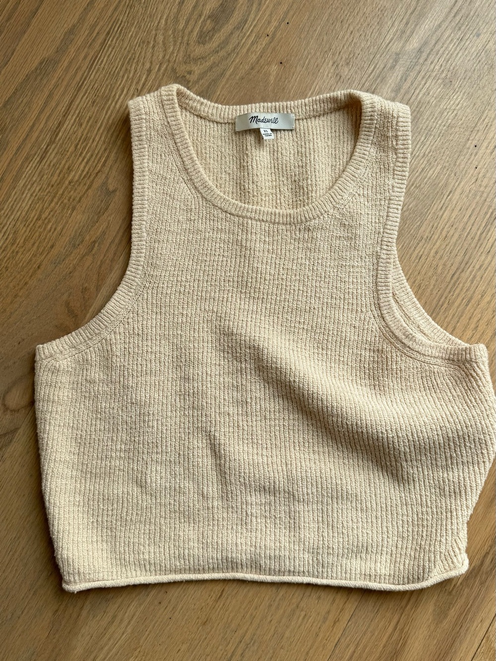 Madewell Beige Knit Cropped Tank